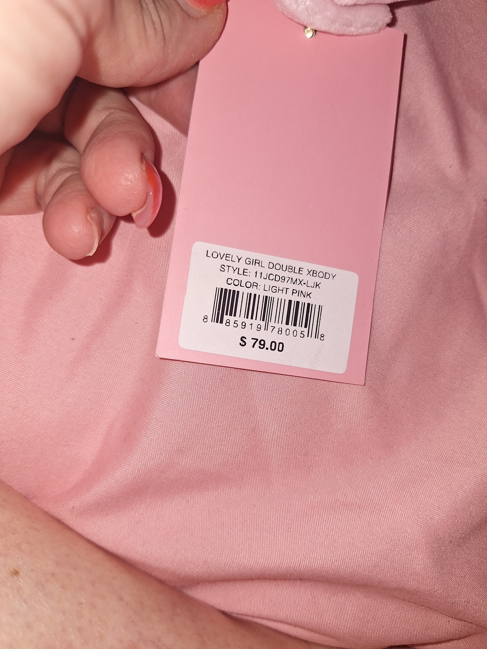 EXCLUSUVE Juicy Couture Light Pink Quilted Shoulder Bag with Bow and Pearl Charm - Picture 11 of 11